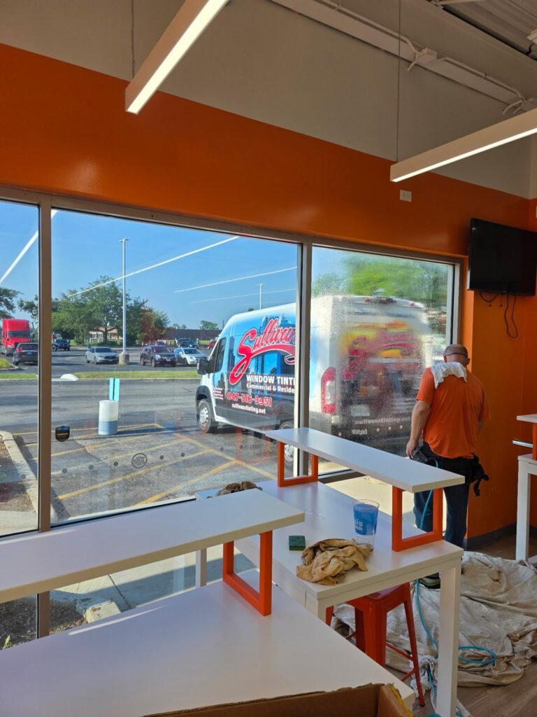 Commercial window film installation improving comfort and productivity in Chicagoland offices