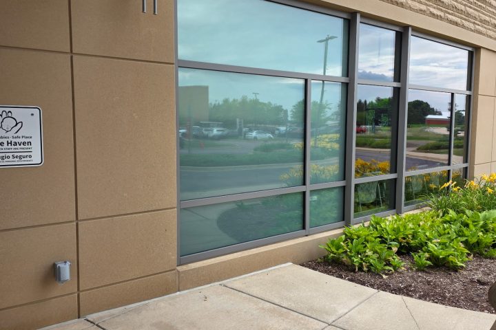 Window film installation on a residential property in Wauconda Illinois